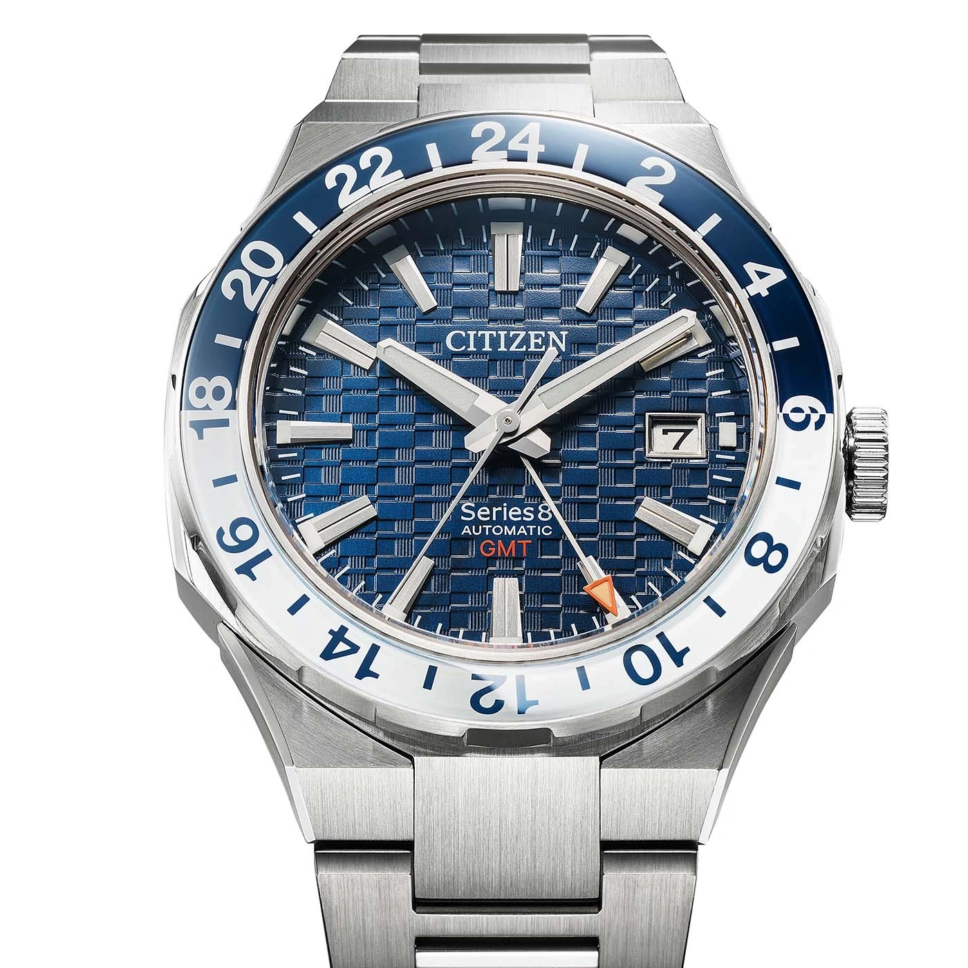 Montre Citizen Series 8 Automatique GMT cadran bleu avec lunette 24h