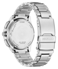Dos de montre Citizen en acier inoxydable avec bracelet métallique