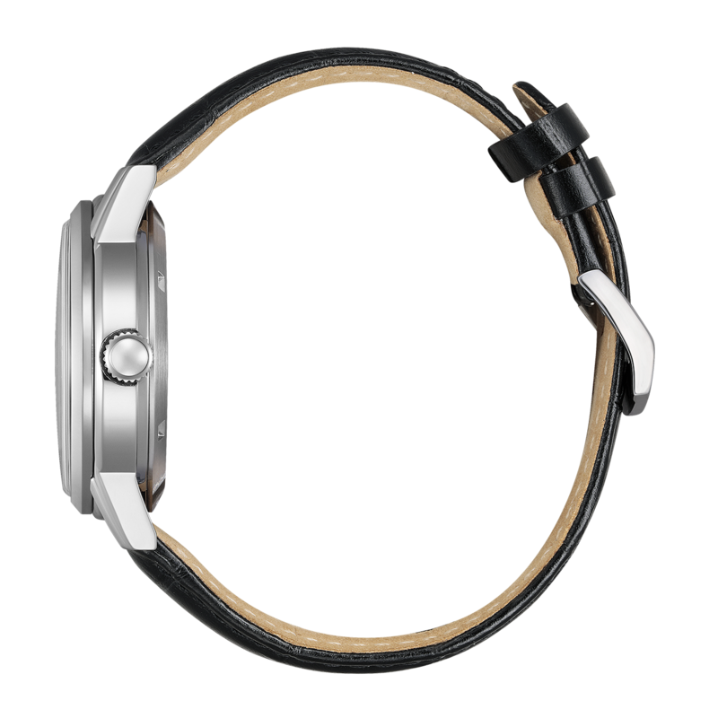 NJ0210-05E Herren Leder schwarz ⌀ 40mm