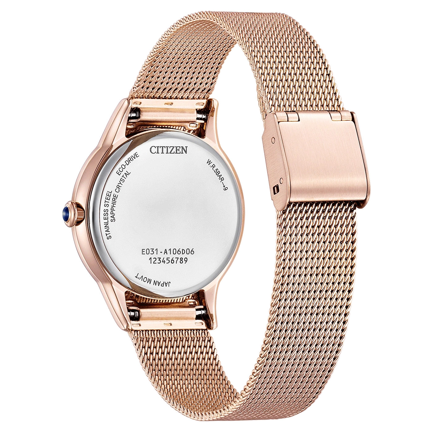Citizen-Uhr in Roségold mit Milanaise-Armband