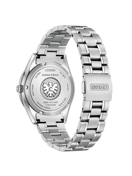 Citizen-Uhrrückseite, Titan, limitierte Auflage, Eco-Drive, magnetisch, hergestellt in Japan