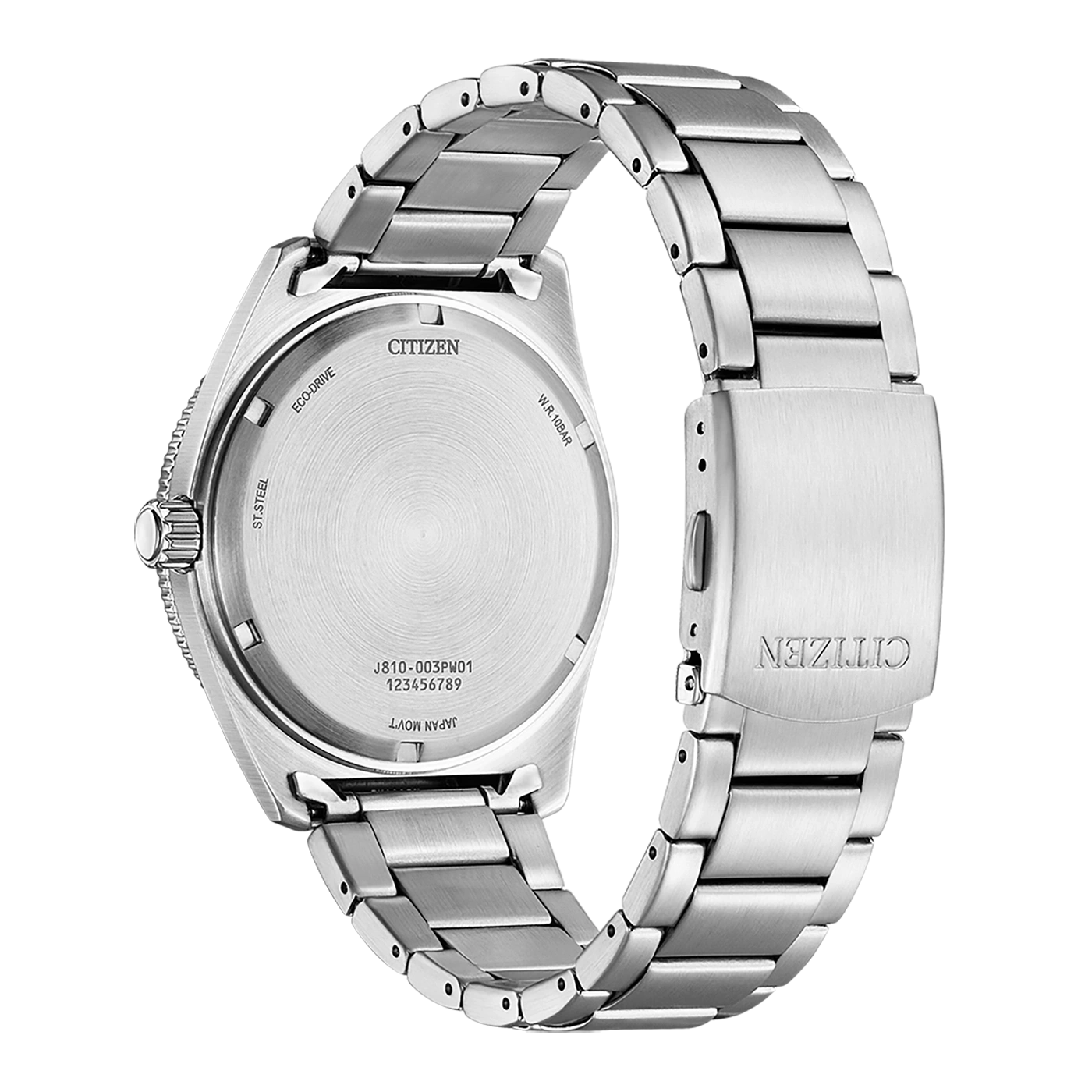 Citizen-Uhr aus Edelstahl mit Metallarmband.