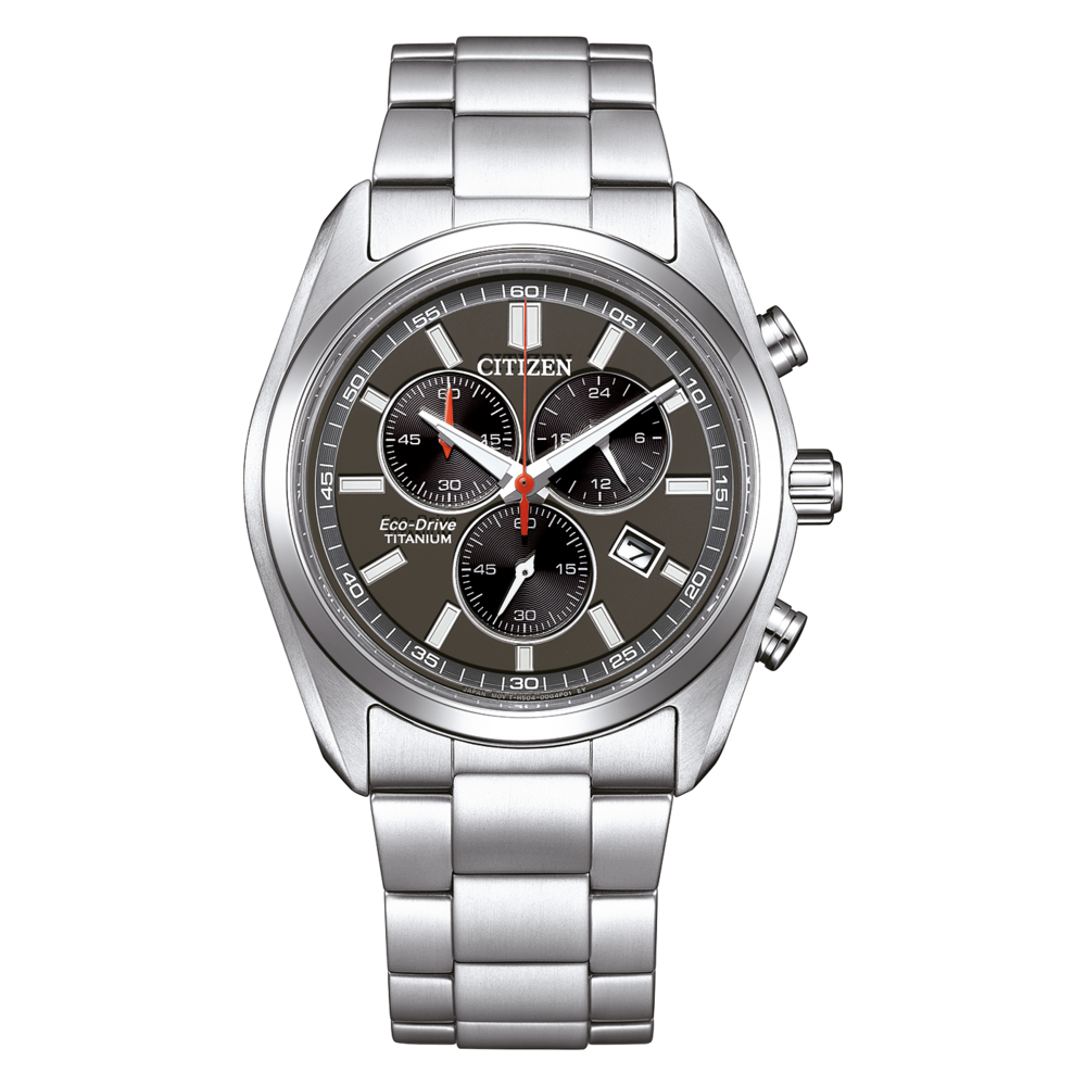 Montre chronographe Citizen Eco-Drive Titanium avec cadran gris