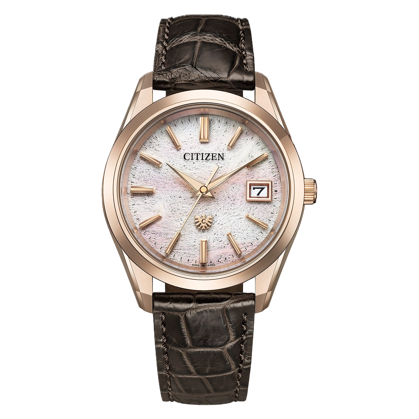 Citizen Damenuhr mit braunem Lederarmband