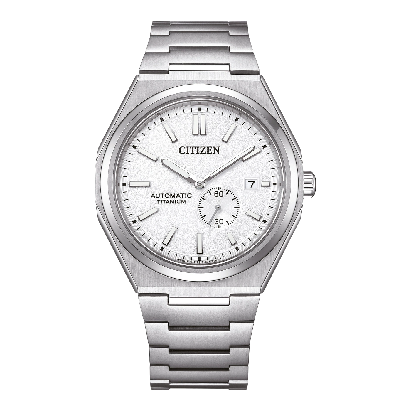 Citizen Herrenuhr mit silbernem Armband und weißem Zifferblatt