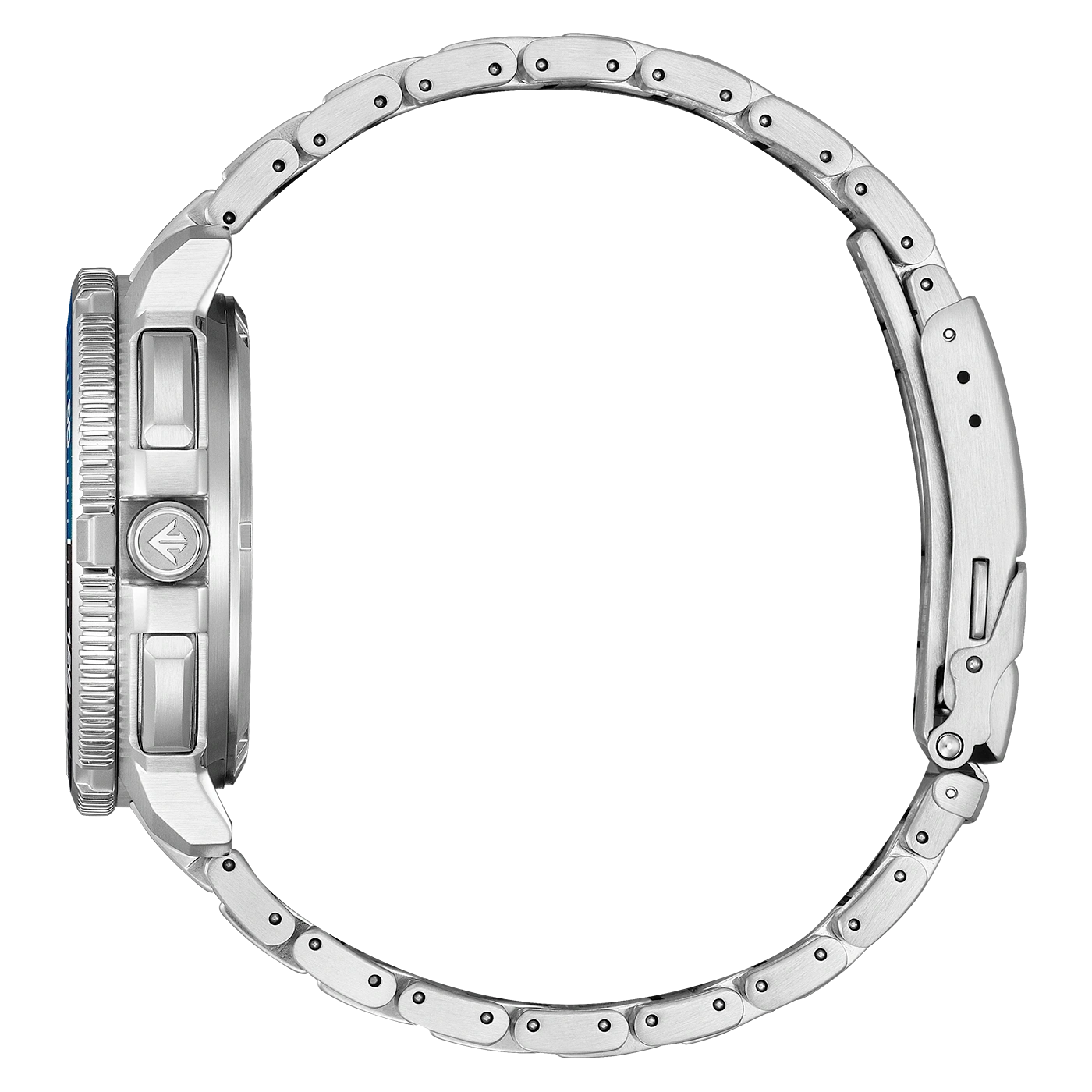 Edelstahl-Armbanduhr, Seitenansicht